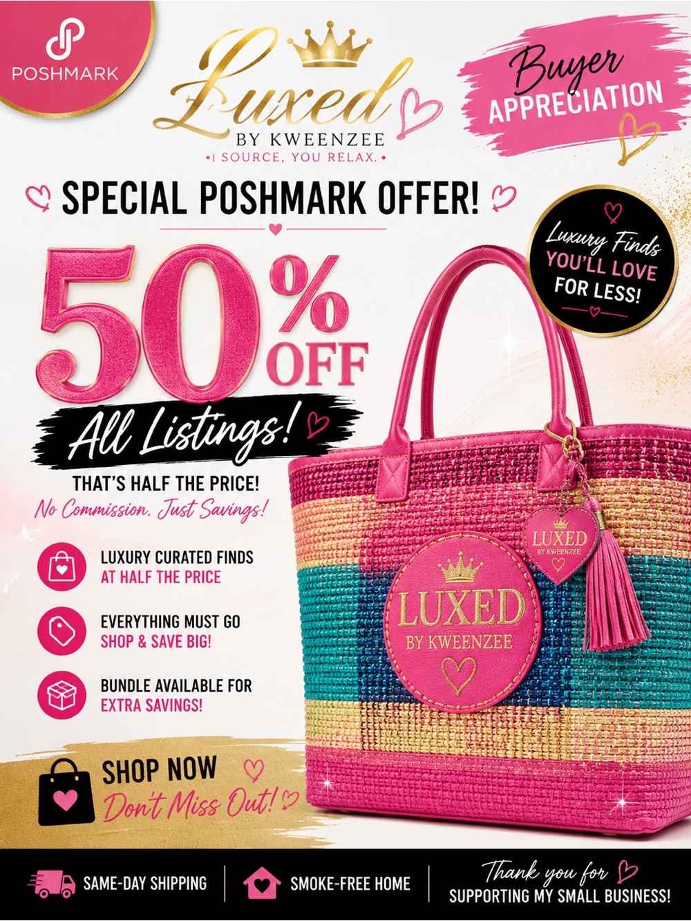 Luxed by Kweenzee Pink & Multicolor Straw hat Tote Set